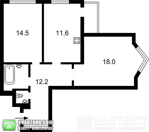 Sell 2-room apartment. Киев, Воскресенская — photo 5