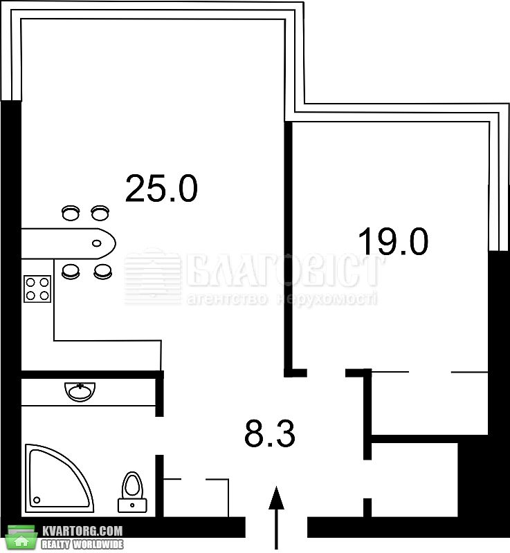 Sell 2-room apartment. Киев,  Днепровская наб — photo 2