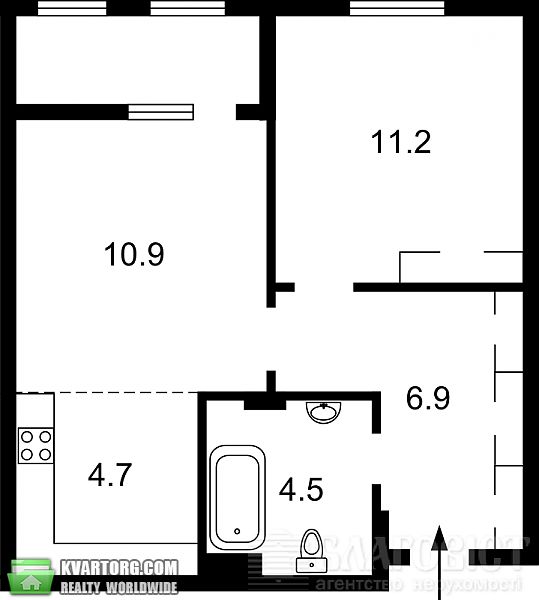 Sell 1-room apartment. Киев, Регенераторная — photo 9