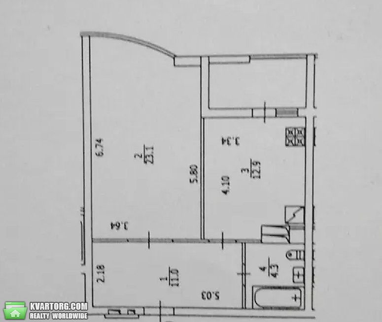 Rent 1-room apartment. Киев,  Васильченко — photo 1