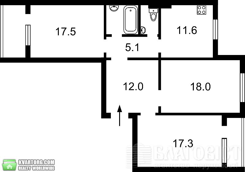 Sell 3-room apartment. Киев,  Здолбуновская — photo 6