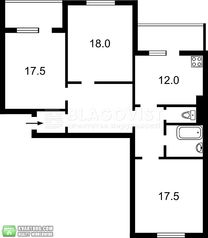 Sell 3-room apartment. Киев,  Григоренко пр — photo 2