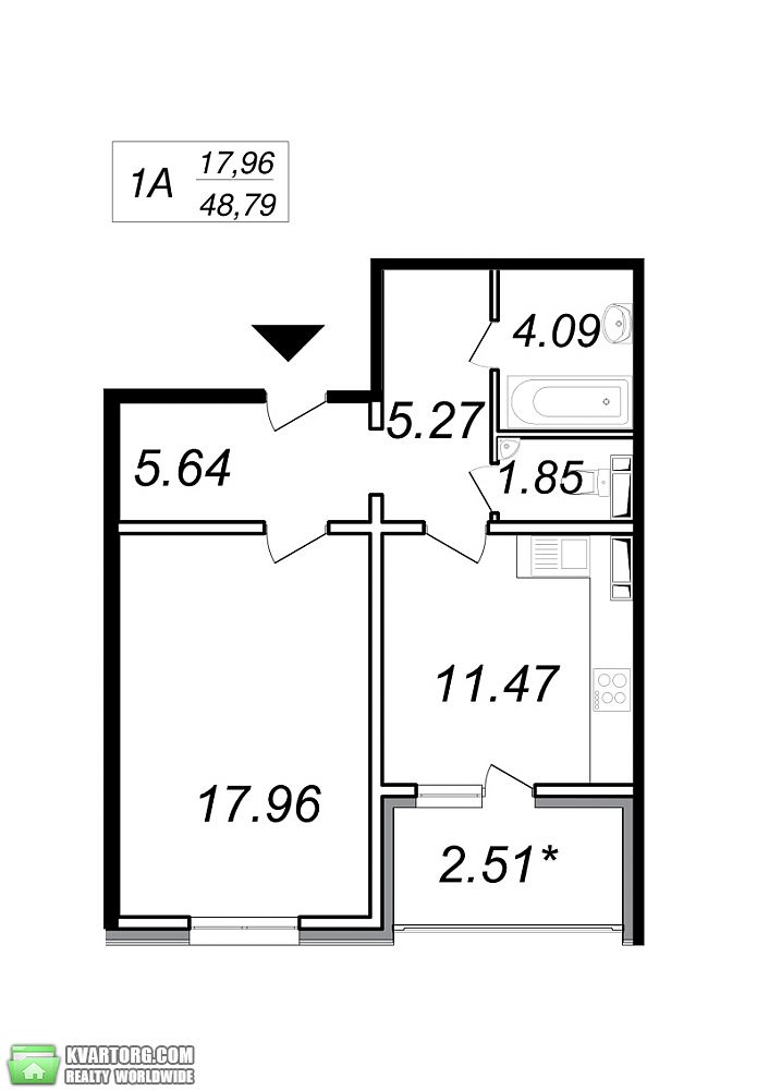 Sell 1-room apartment. Киев,  Глушкова пр — photo 1