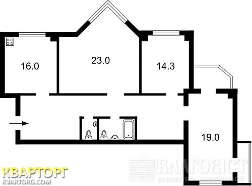 Sell 3-room apartment. Киев, Курская — photo 2