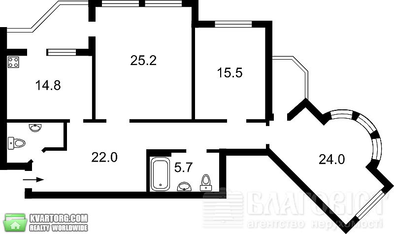 Sell 3-room apartment. Киев,  Расковой — photo 5