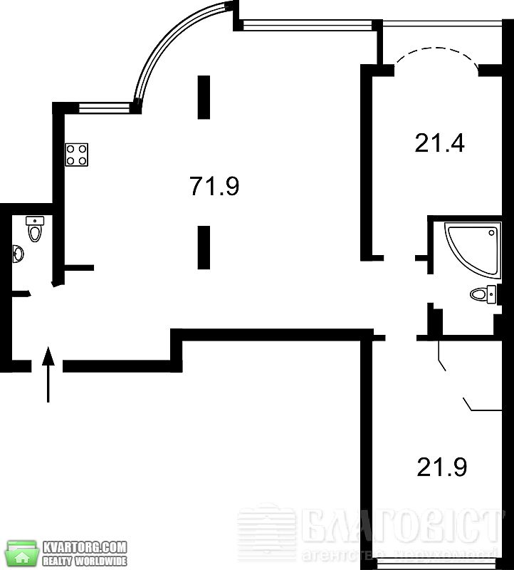 Sell 3-room apartment. Киев,  Бажана — photo 2