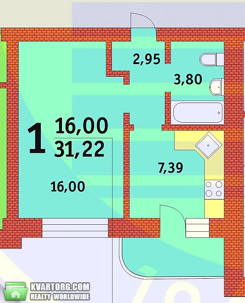 Sell 1-room apartment. Киев,  Дубинина — photo 4
