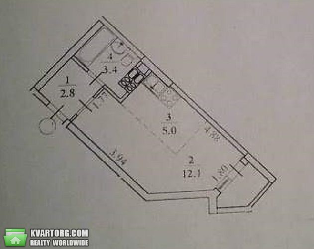 Sell 1-room apartment. Киев,  Олевская — photo 3