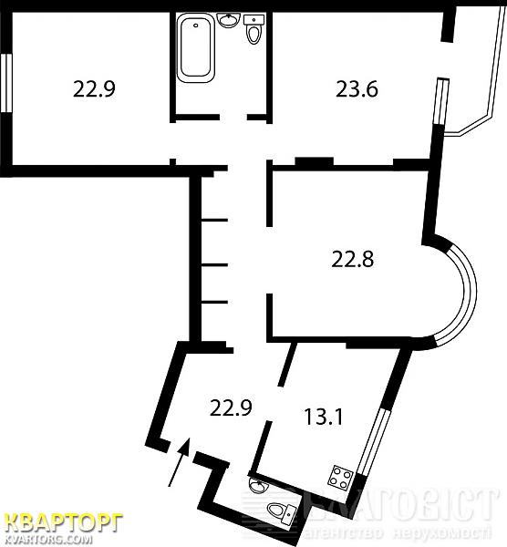Sell 3-room apartment. Киев,  Княжий Затон — photo 2