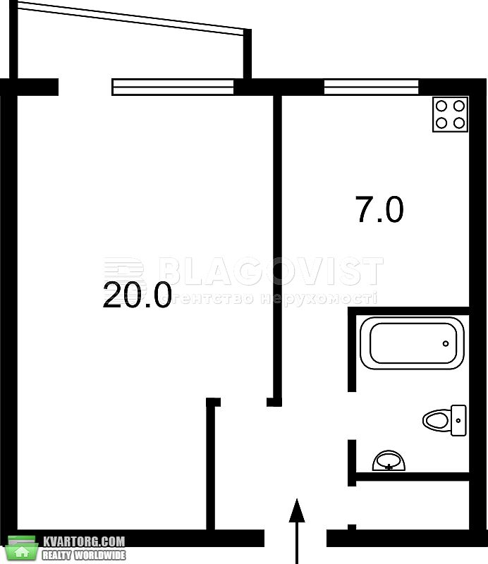 Sell 1-room apartment. Киев,  Барбюса — photo 7
