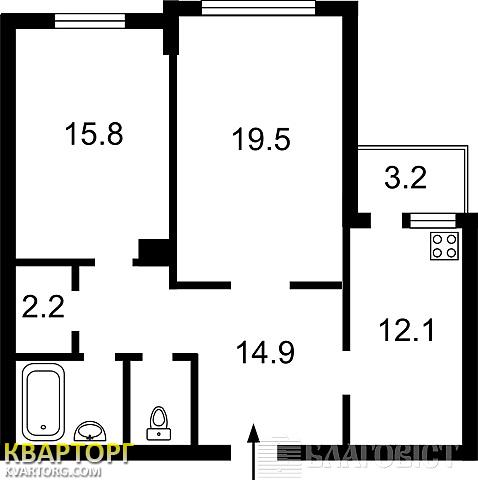 Sell 2-room apartment. Киев,  Днепровская наб — photo 2