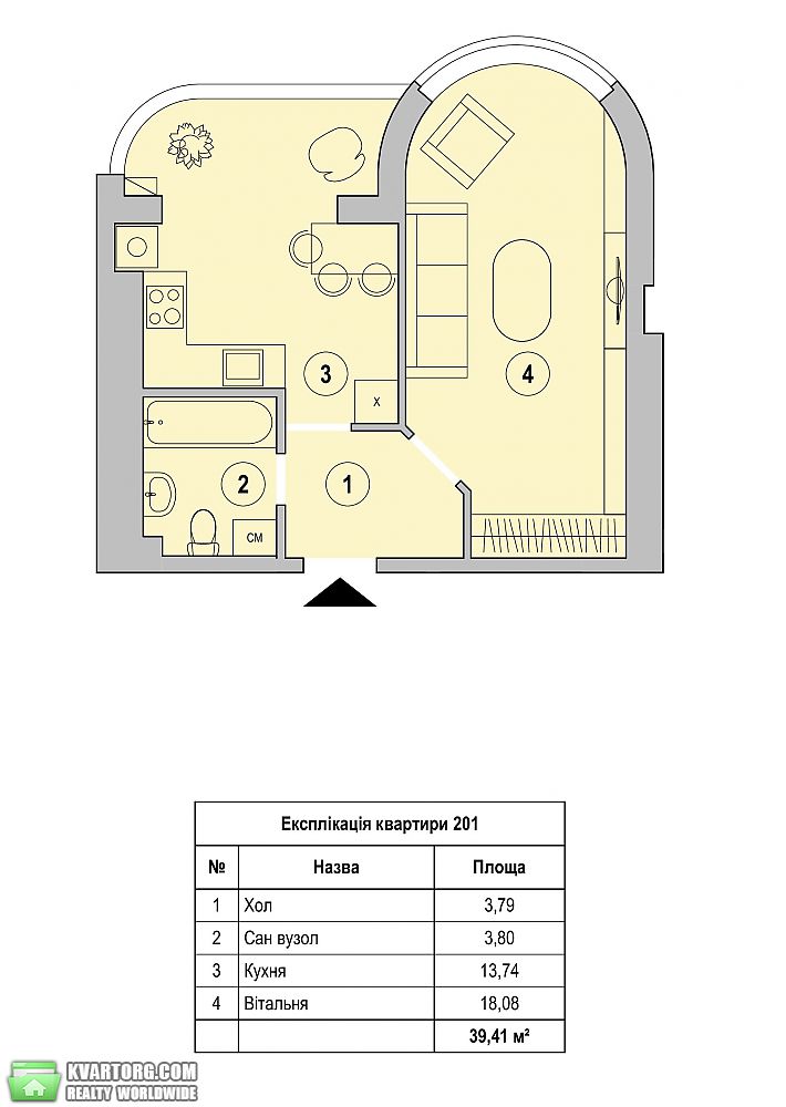 Sell 1-room apartment. Киев, Франко Ивана — photo 2