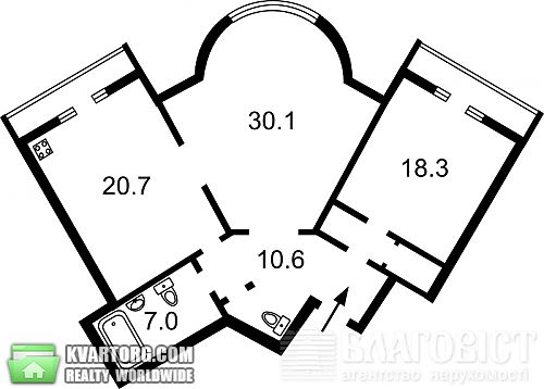 Sell 2-room apartment. Киев, Оболонская наб — photo 2