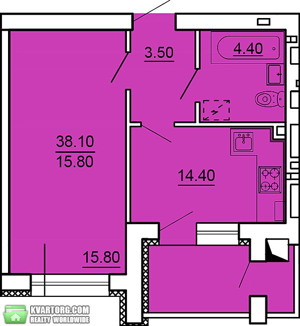 Sell 1-room apartment. Киев, Небесной Сотни — photo 6