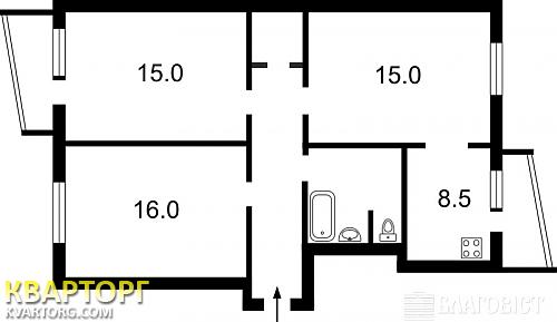 Sell 3-room apartment. Киев,  Тупикова — photo 2
