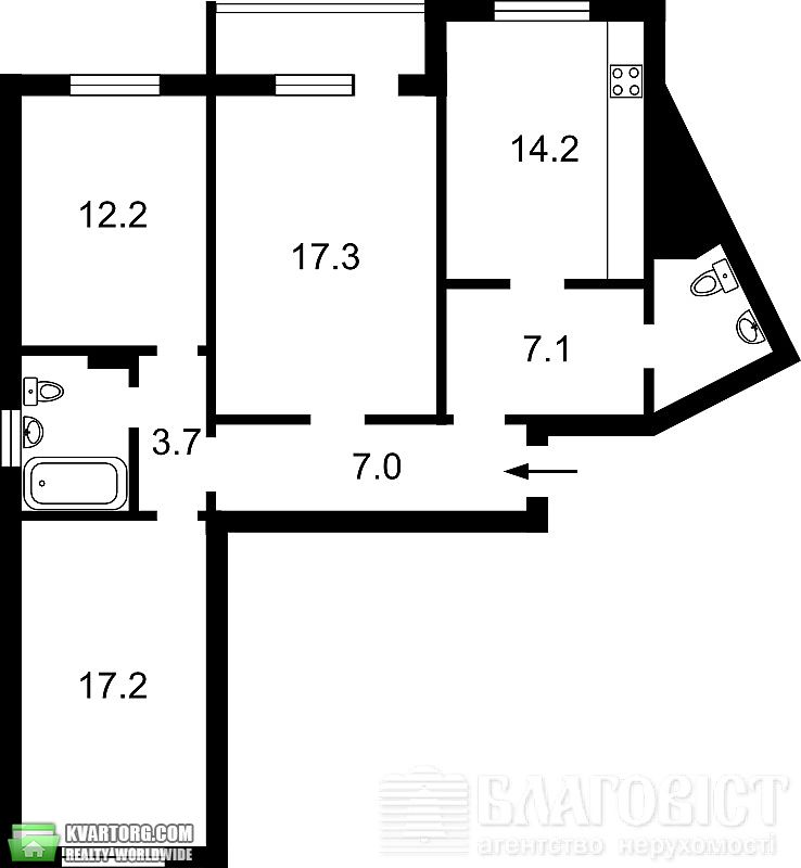 Sell 3-room apartment. Киев,  Чавдар — photo 3