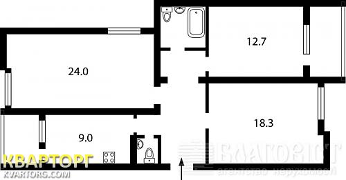 Sell 3-room apartment. Киев, Горького — photo 2