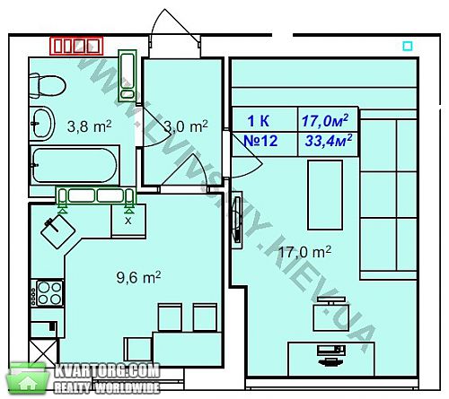 Sell 1-room apartment. Киев, Большая Окружная — photo 8