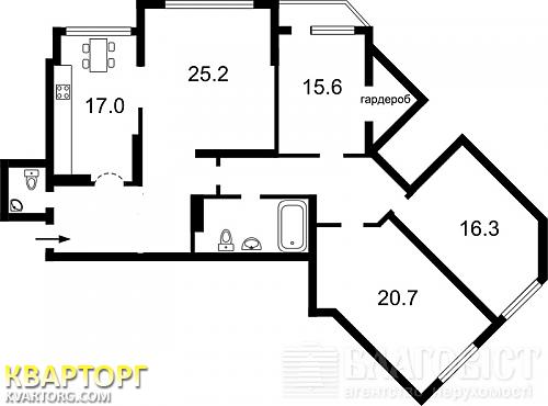 Sell 4-room apartment. Киев,  Срибнокильская — photo 1