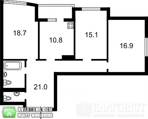 Sell 3-room apartment. Киев,  Моторный пер — photo 1