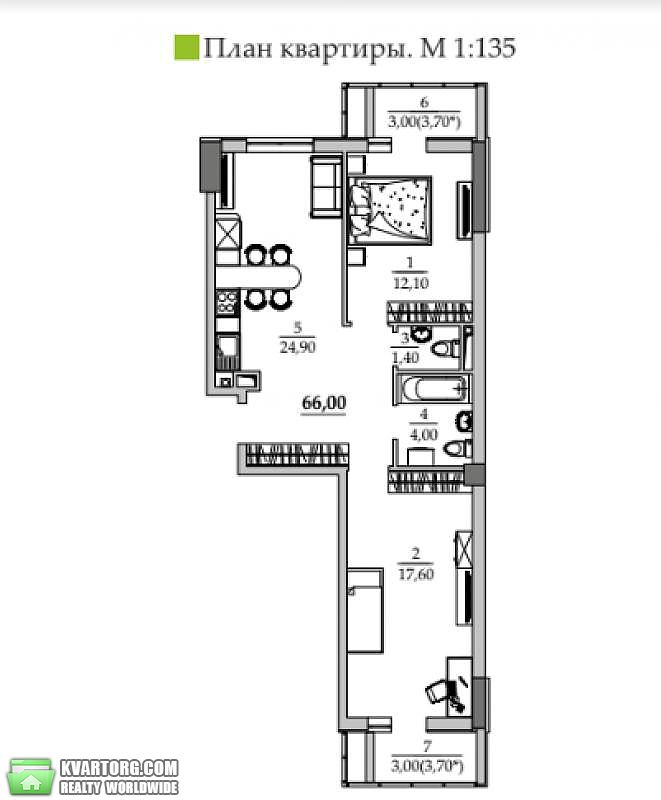 Sell 2-room apartment. Одесса, Киевский — photo 4