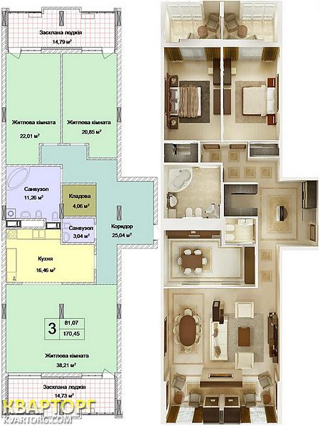 Sell 3-room apartment. Киев,  Драгомирова — photo 4