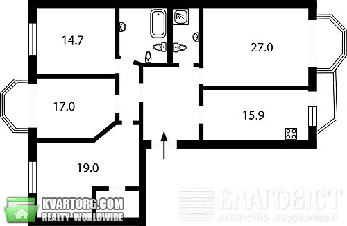 Sell 4-room apartment. Киев, Волошская — photo 8