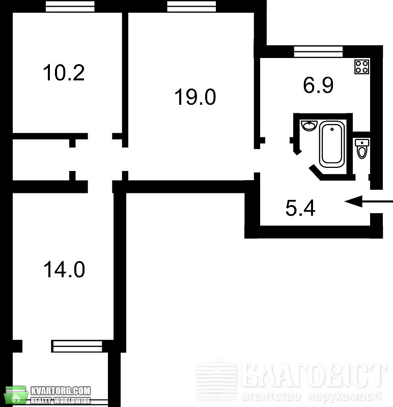 Sell 3-room apartment. Киев, Русановская наб — photo 2
