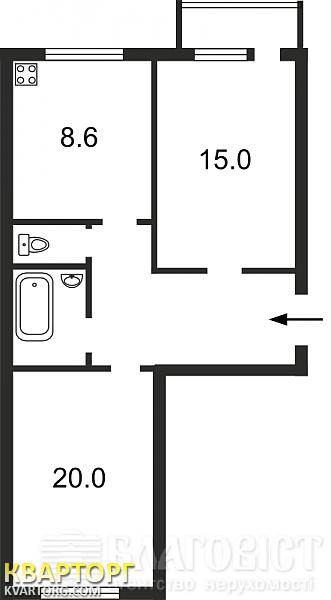 Sell 2-room apartment. Киев,  Воздухофлотский пр — photo 9