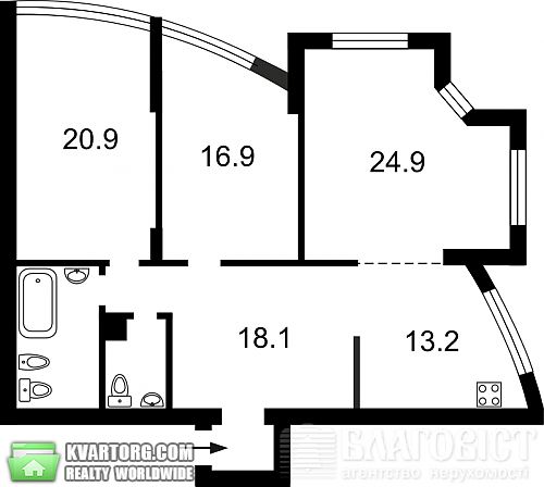 Sell 3-room apartment. Киев, Героев Сталинграда пр — photo 3