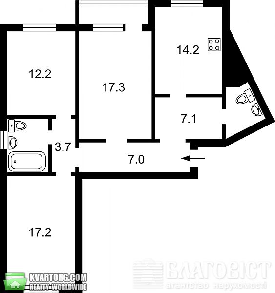 Sell 3-room apartment. Киев, Урловская — photo 9