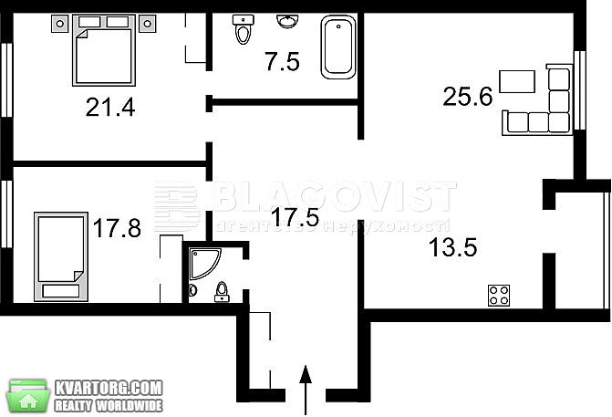 Sell 3-room apartment. Киев,  Саперное поле — photo 2