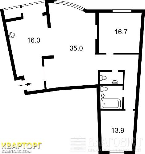 Sell 3-room apartment. Киев,  Днепровская наб — photo 2