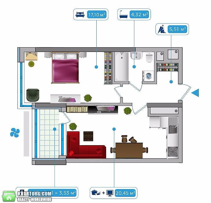 Sell 1-room apartment. Киев,  Заречная — photo 6