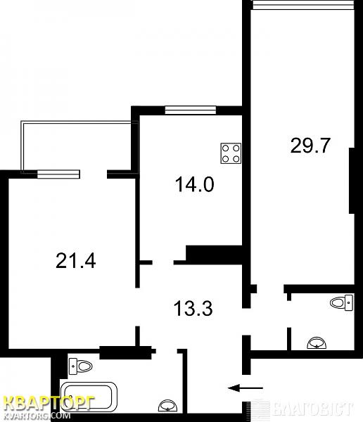 Sell 2-room apartment. Киев,  Туманяна — photo 3