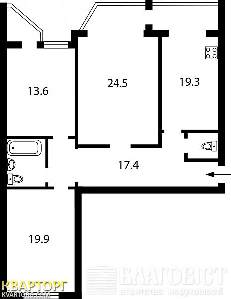 Sell 3-room apartment. Киев, Ломоносова — photo 3