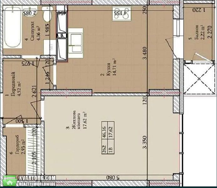 Sell 1-room apartment. Киев,  Багговутовская — photo 3
