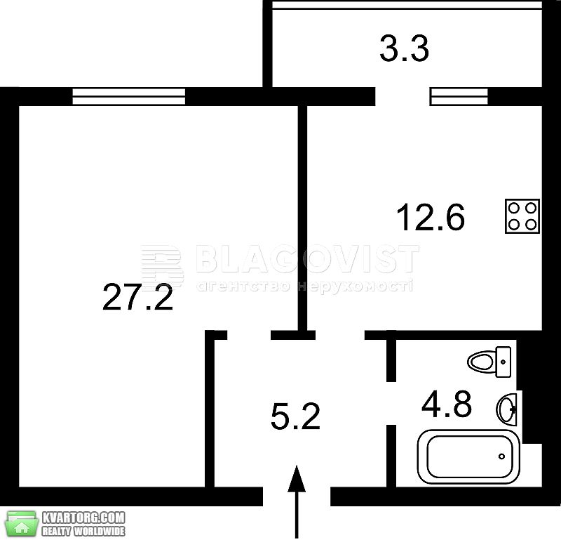 Sell 1-room apartment. Киев,  Новомостицкая — photo 3