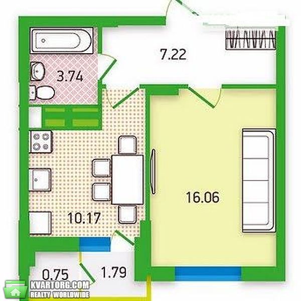 Sell 1-room apartment. Киев,  Стуса — photo 3