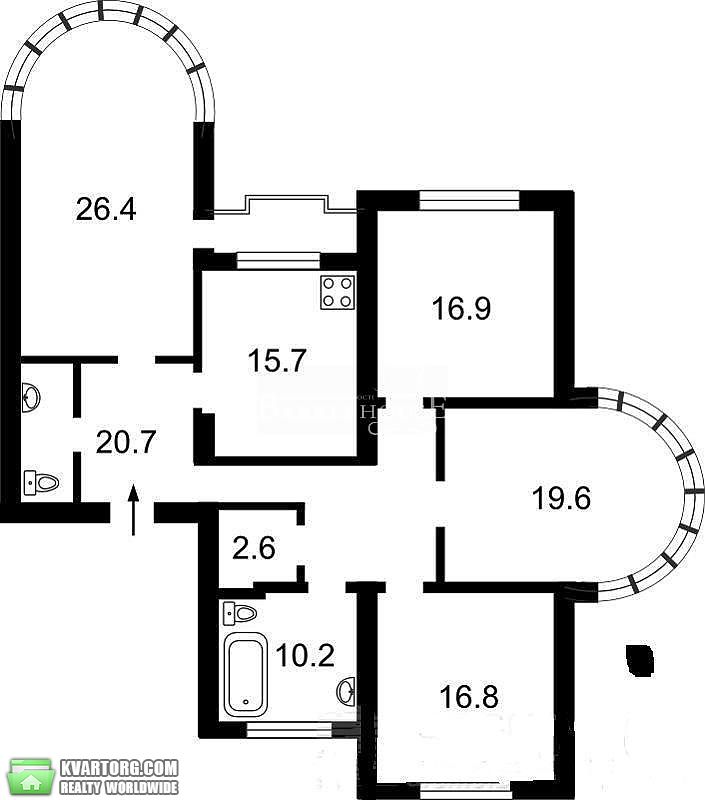 Rent out 4-room apartment. Киев,  Дмитриевская — photo 8