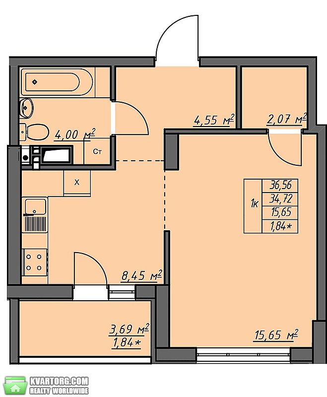 Sell 1-room apartment. Одесса, Воробьева — photo 6