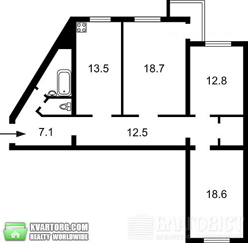 Sell 3-room apartment. Киев, Бажана — photo 5