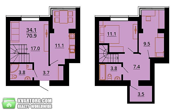 Rent out 3-room apartment. Киев, Небесної сотні — photo 1