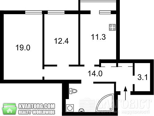 Sell 2-room apartment. Киев, Щорса — photo 2