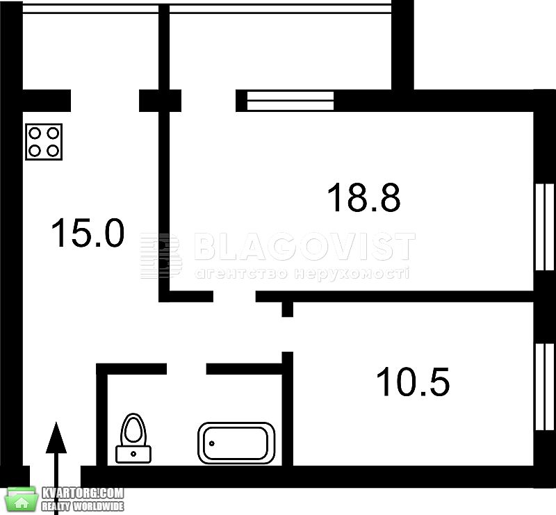 Rent out 2-room apartment. Киев,  Кловский спуск — photo 8