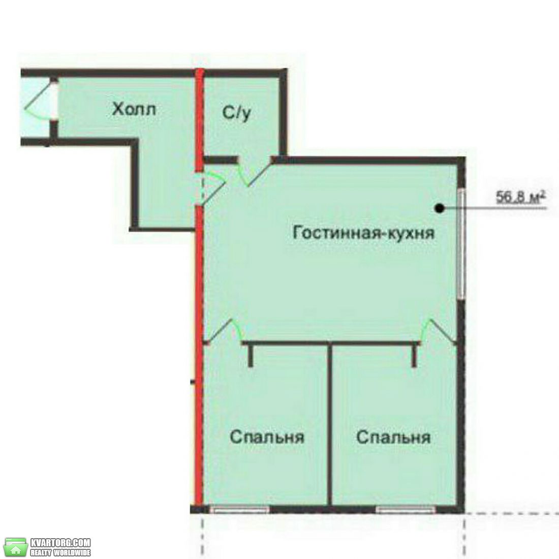 Sell 2-room apartment. Днепропетровск,  Лабораторная — photo 1