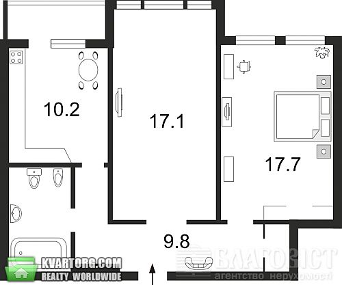 Sell 2-room apartment. Киев, Паньковская — photo 10