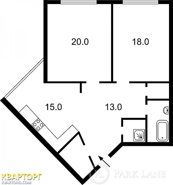 Sell 2-room apartment. Киев, Днепровская наб — photo 2
