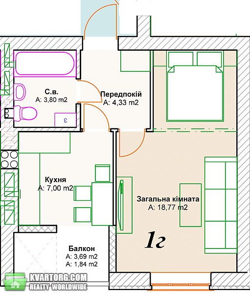 продам 1-комнатную квартиру. Ирпень,  Джерельная - фото 2