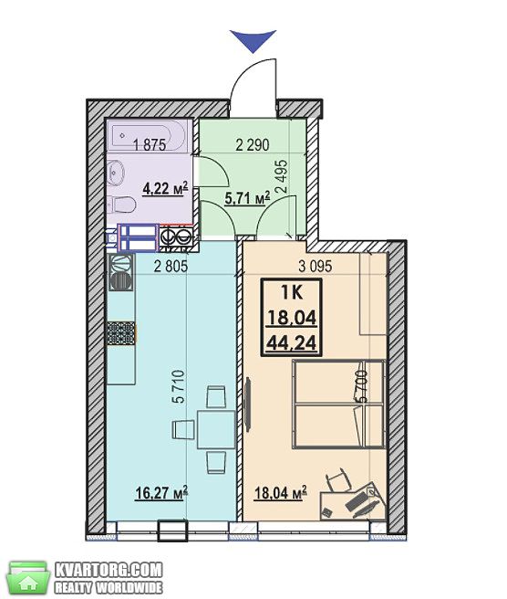 Sell 1-room apartment. Киев,  Малоземельная — photo 5
